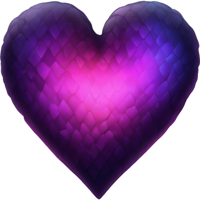 dark warm iridescent glowing SCALE heart emoji