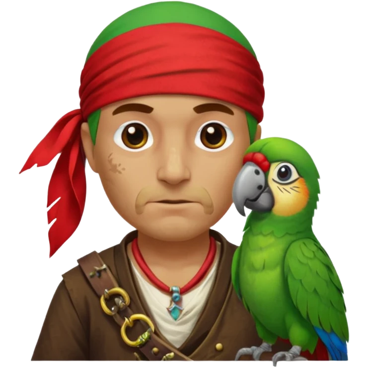 pirate and parrot emoji