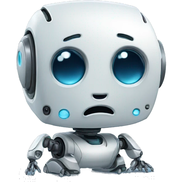 cute robot crying emoji