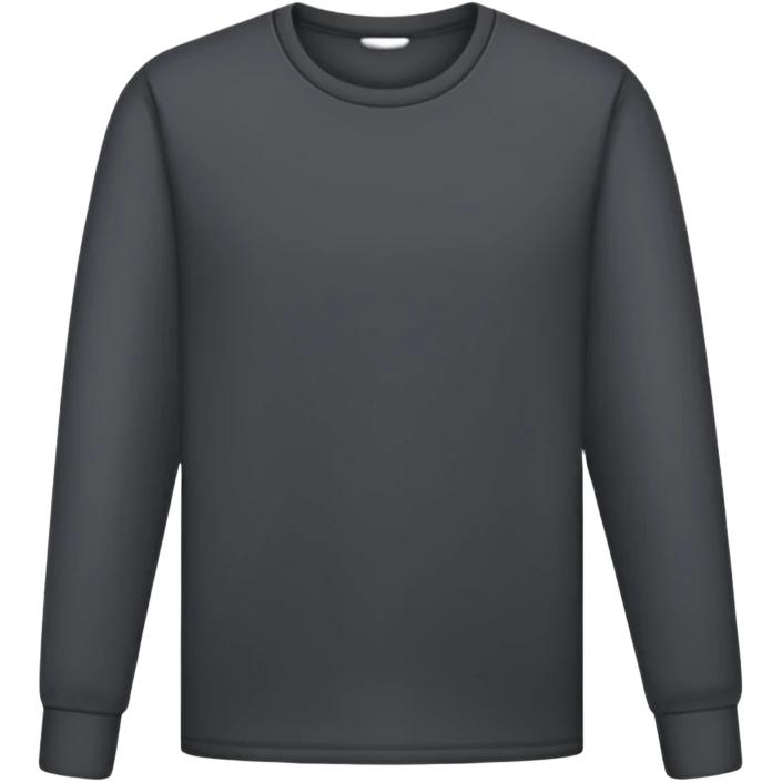 plain isolated black long sleeve shirt emoji