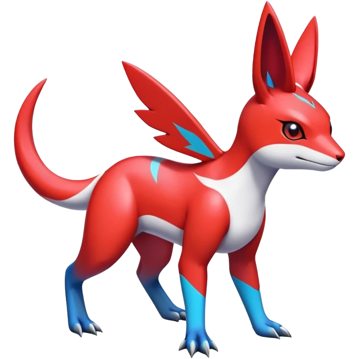  Cute Shiny Exotic Colorful Guilmon-Latias-Koraidon-Umbreon-Fakémon-hybrid-creature (full body)  emoji