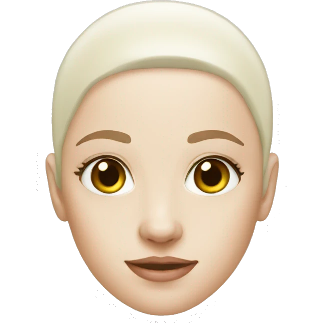 a white bald girl emoji