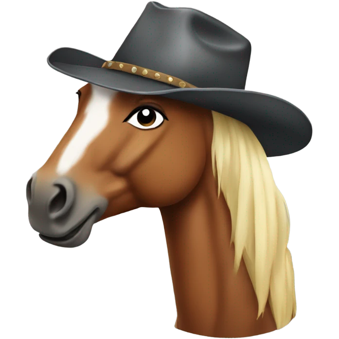 Horse wearing a cowboy hat  emoji