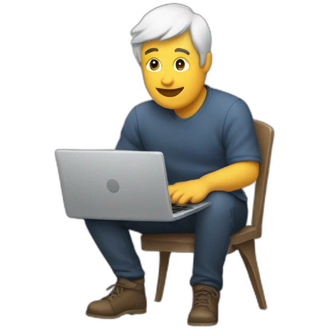 playing laptop emoji
