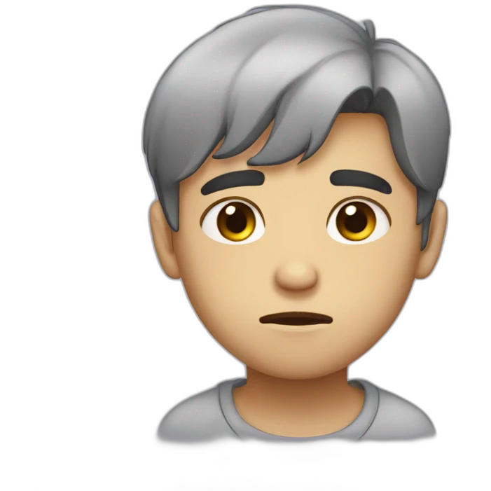 Sad cute boy emoji