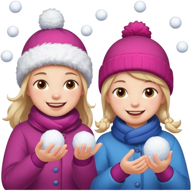 snowball fight pair emoji
