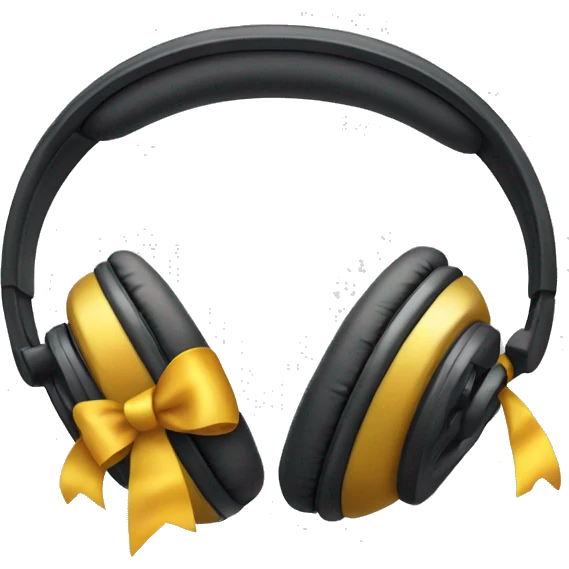 Headphones with bows emoji