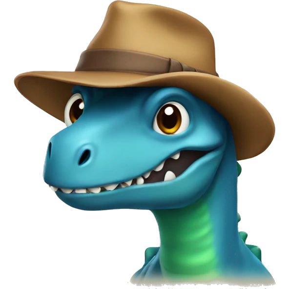 Dinosaur with hat emoji