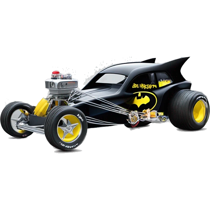 Radio Controlled 69 Nova Batman’s favorite, shaped like a top fuel Dragster with exposed suspension  emoji
