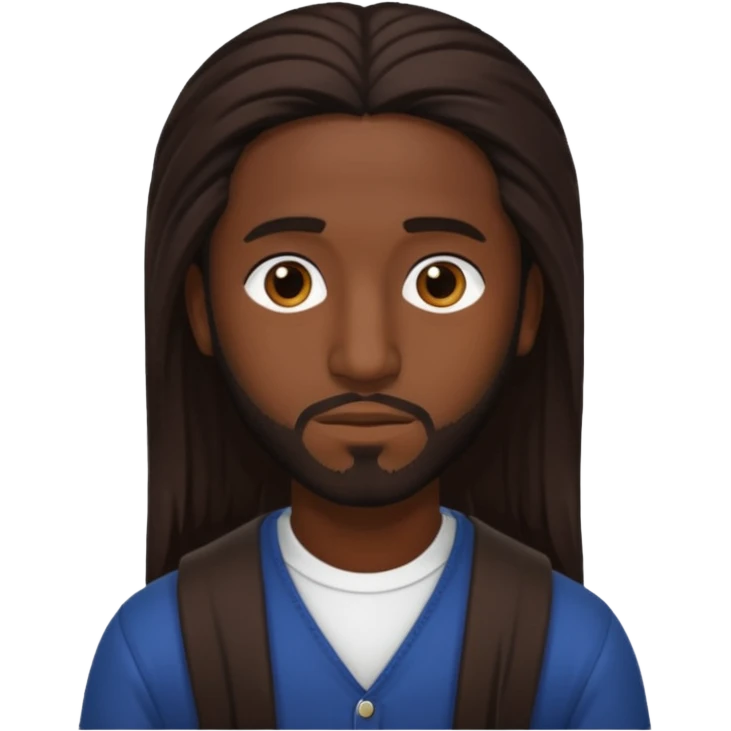 Omarion with long dark brown hair emoji