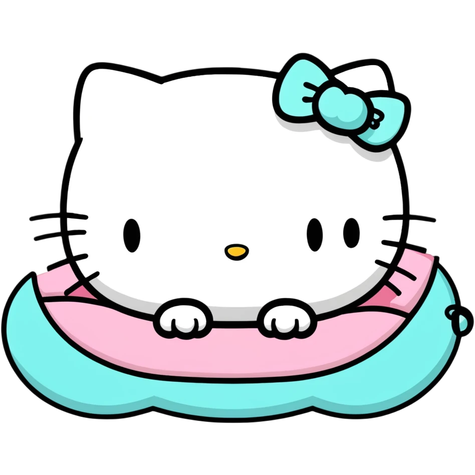 Hello Kitty sleeping emoji