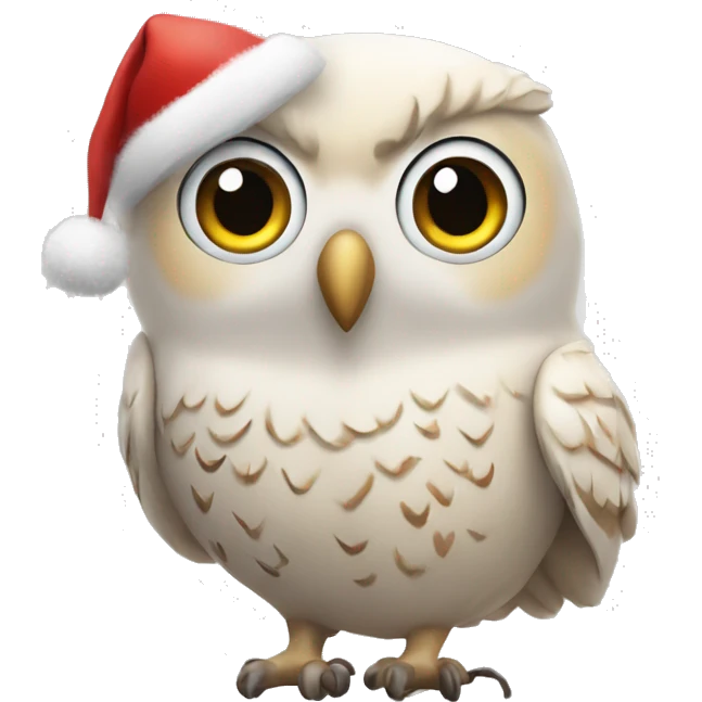 Hedwig owl in Christmas  emoji