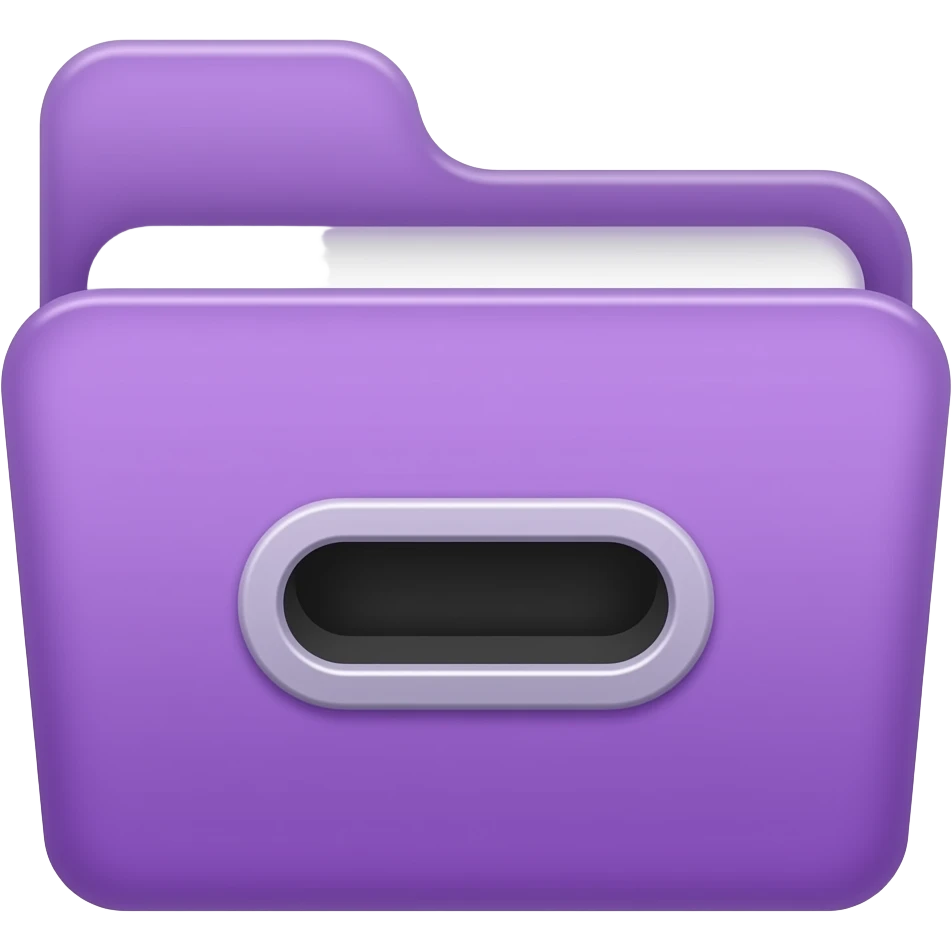SFX: Purple folder with a sound jack/port icon. emoji