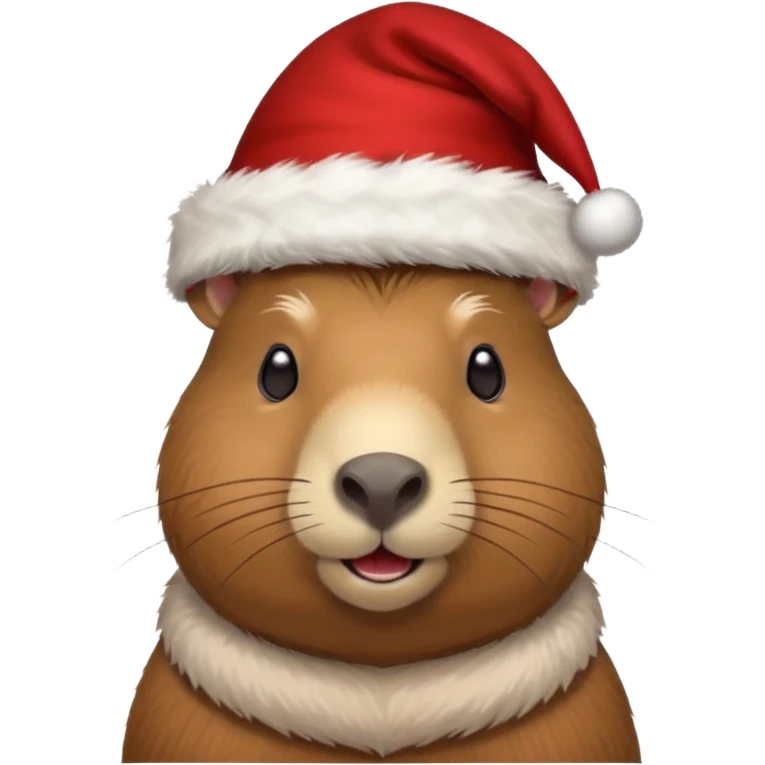 Capybara con gorrito de navidad emoji
