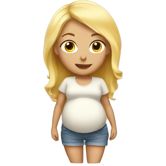blond pregnant  emoji