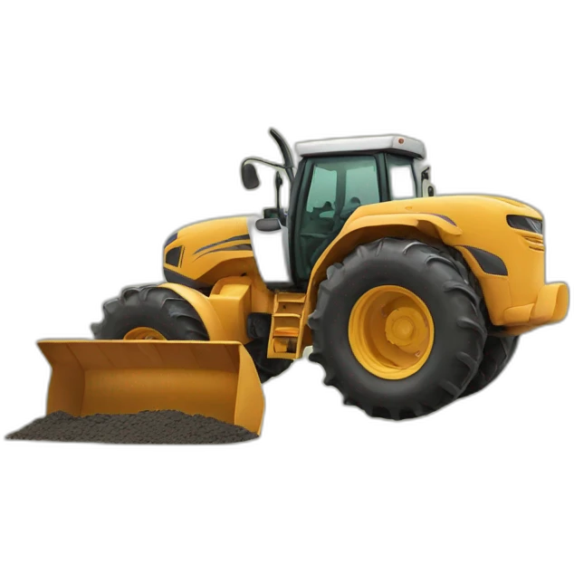 tractor with a shovel emoji