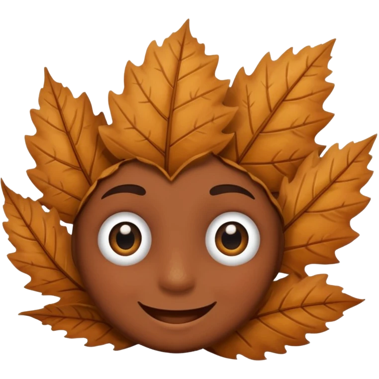 single comic dryleaf with only eyes and a smile emoji