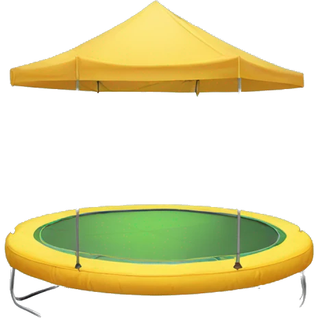 Trampoline with a tent emoji