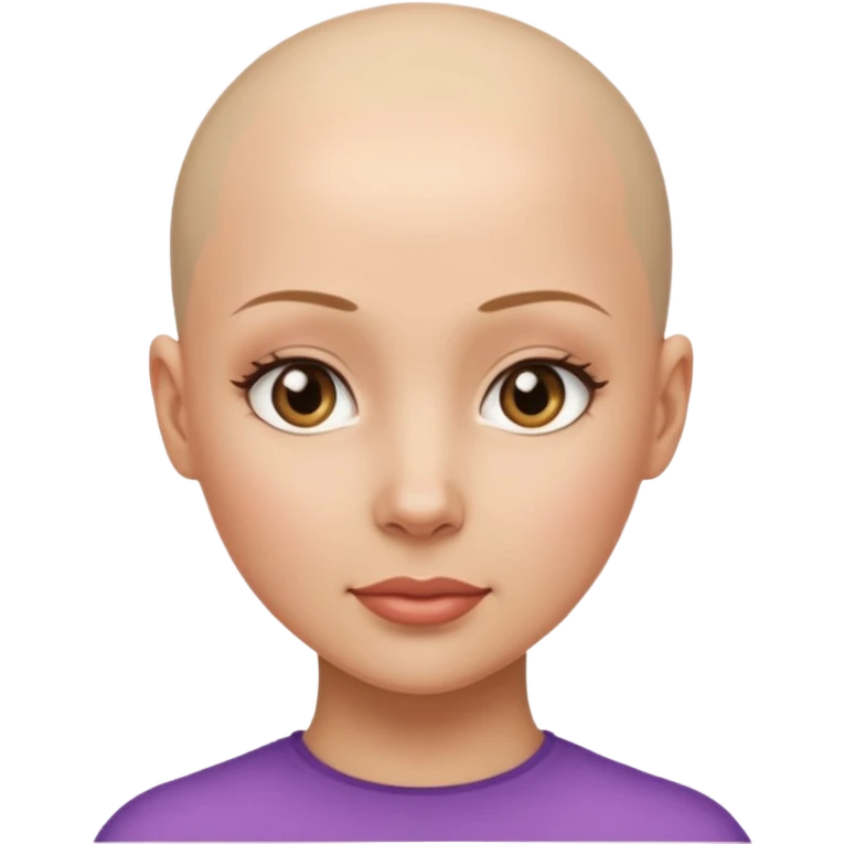 So she supposed to be bald and I kind of want her facing her side I still don’t kind of her body to show emoji