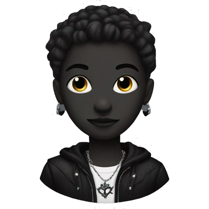 goth black emoji