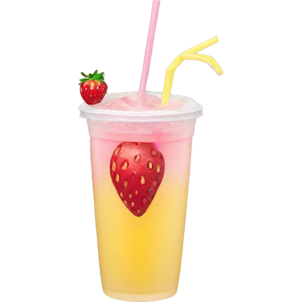 strawberry lemonade boba emoji
