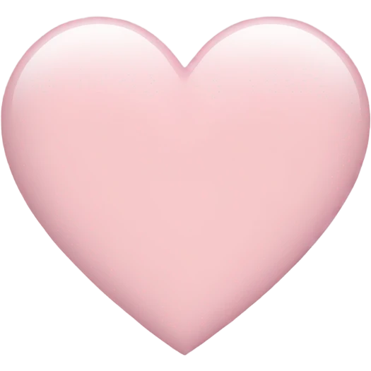 light pink heart with white border emoji