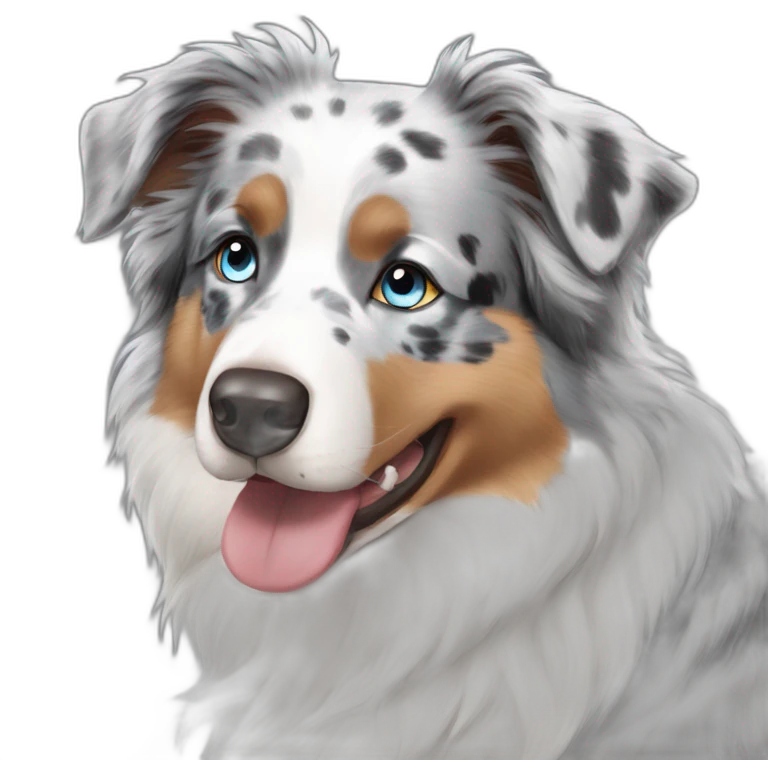 Blue Merle Australian shepherd no brown emoji