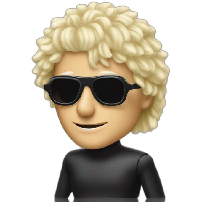 michel polnareff with sunglasses and blond hair emoji