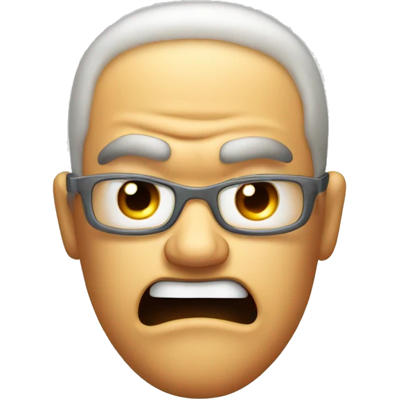 Boiling hot angry facial reaction with steam  emoji