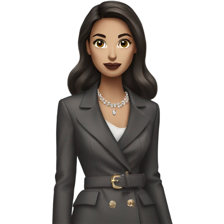 brunette women wearing Dior emoji