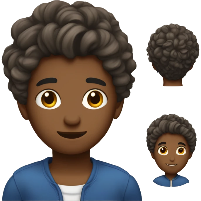 jeune homme mauricien avec cheuveux  trs courts et un petit bouc  emoji