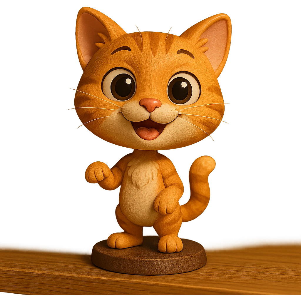 playful bobblehead style animal emoji
