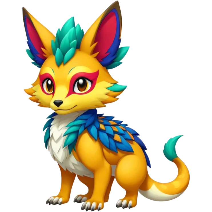 colorful anthro vernid fursona Fakemon emoji