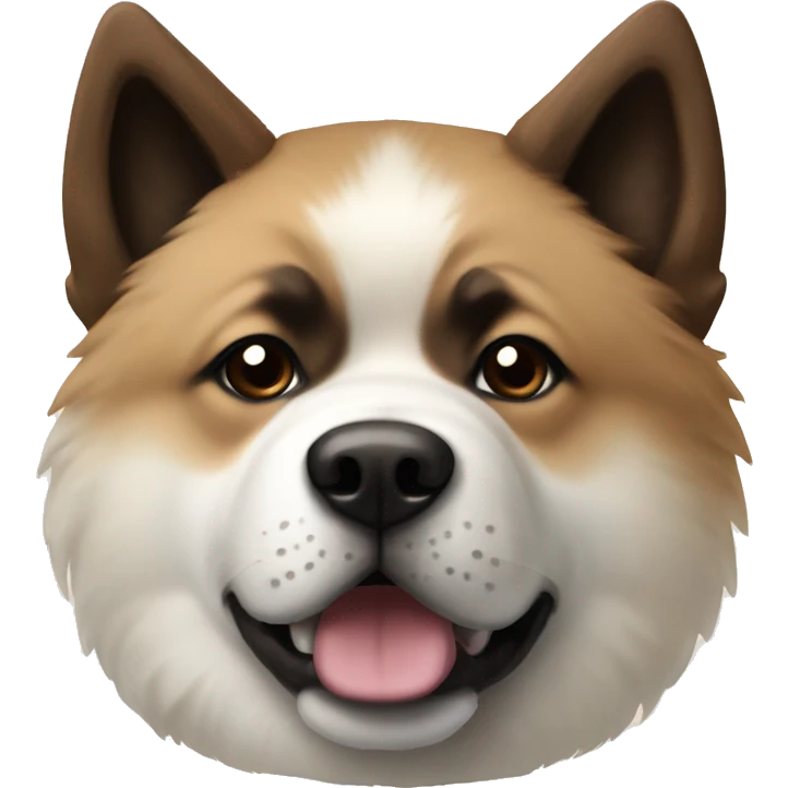 Akita with Brown and black splotches  emoji