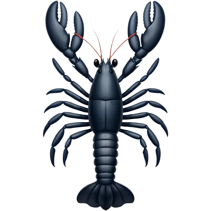 White and black lobster  emoji