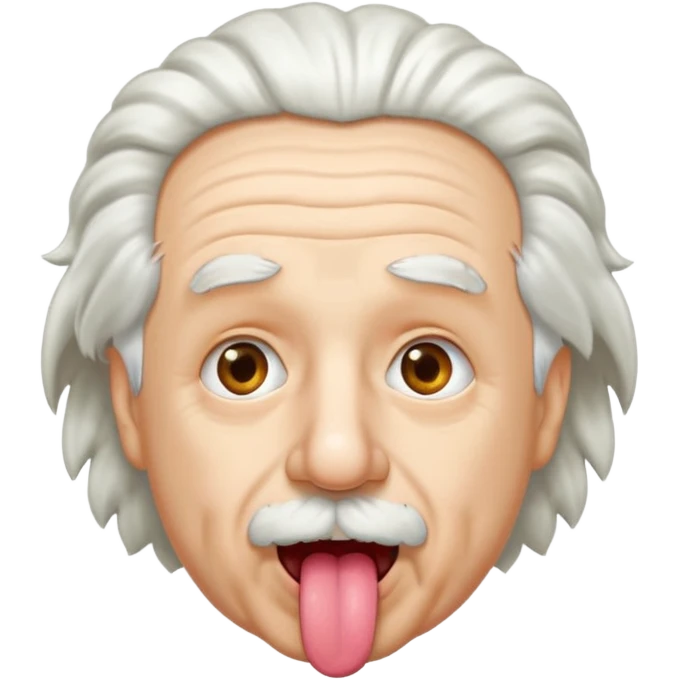 Einstein stick out your tongue, half body emoji