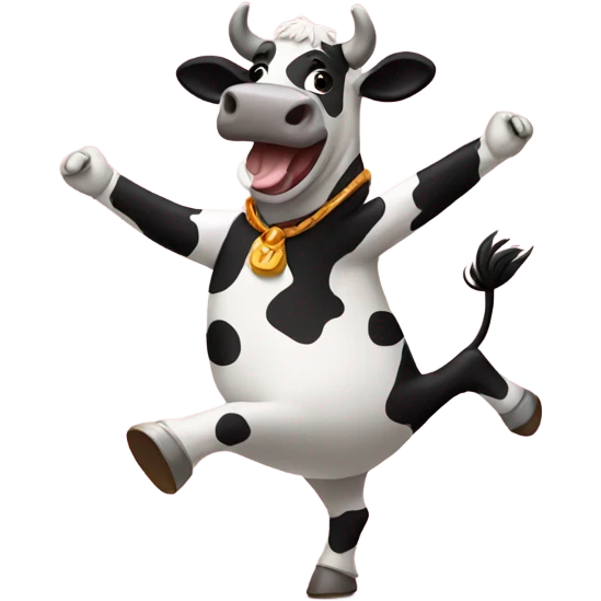 Dancing cow emoji