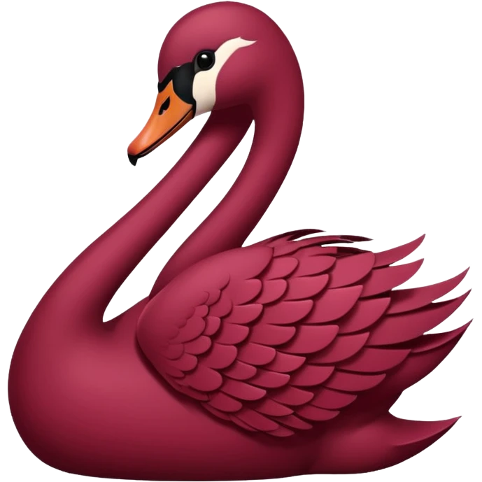Maroon swan emoji