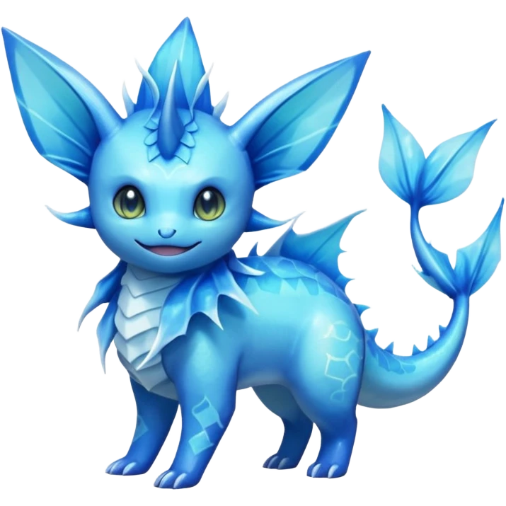 Lumineon-Vaporeon-Fakémon-hybrid-creature (full body)  emoji