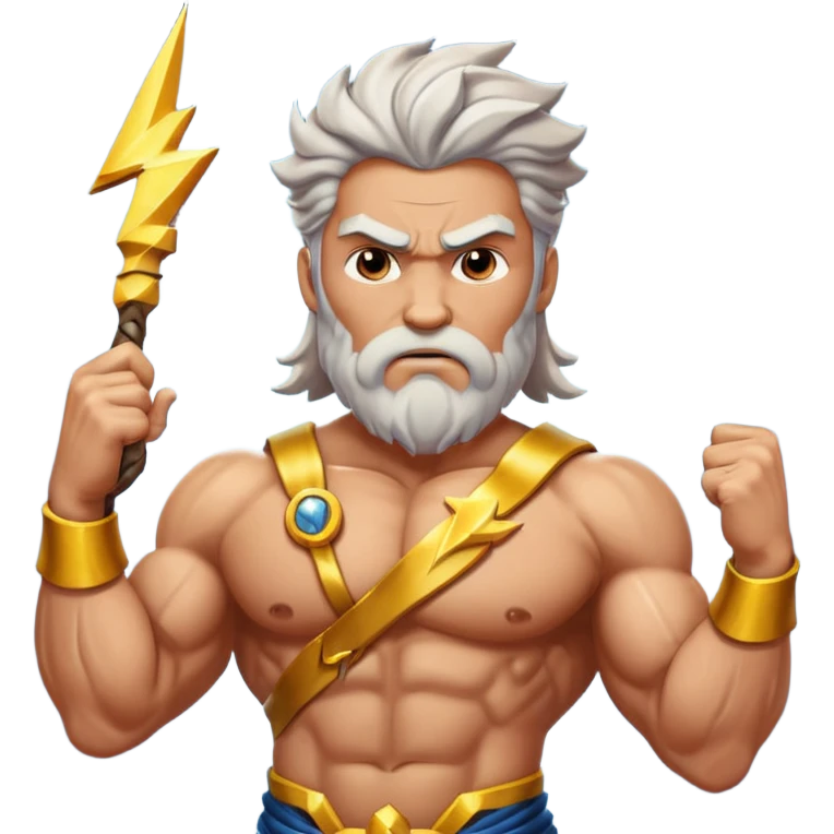 Zeus with weapon emoji