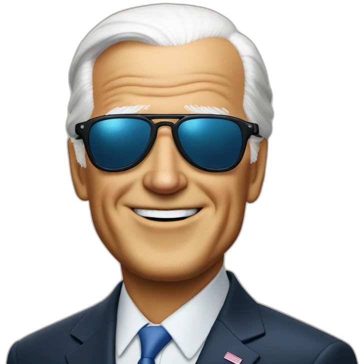 Joe biden with sunglass emoji