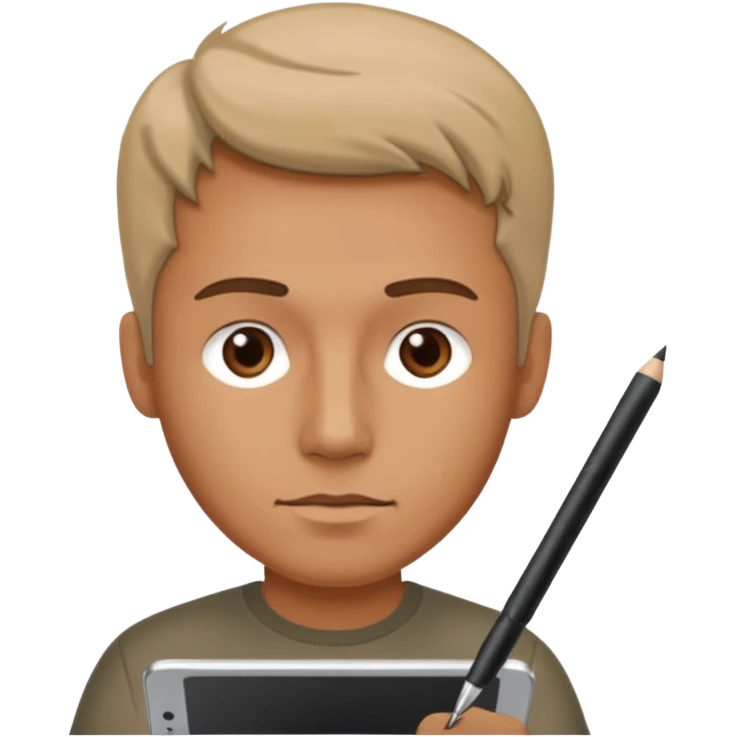 Man drawing on tablet emoji