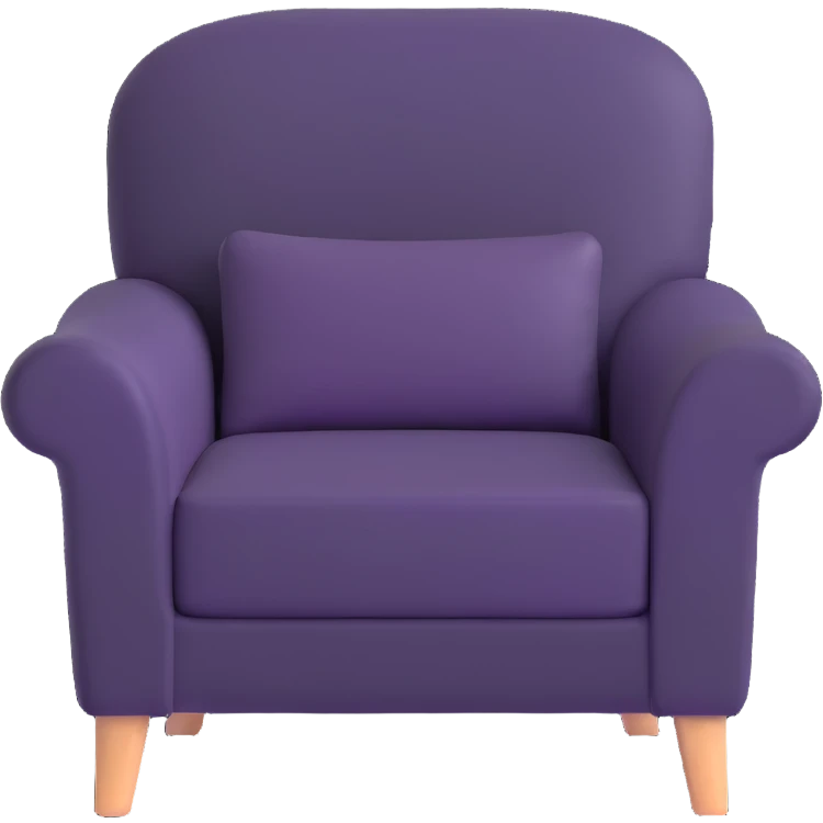 cozy armchair, warm and inviting emoji