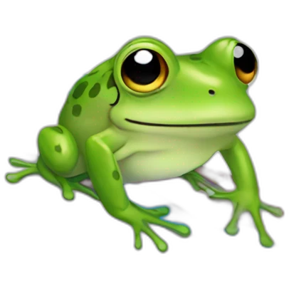frog with colors of the trans pride flag emoji