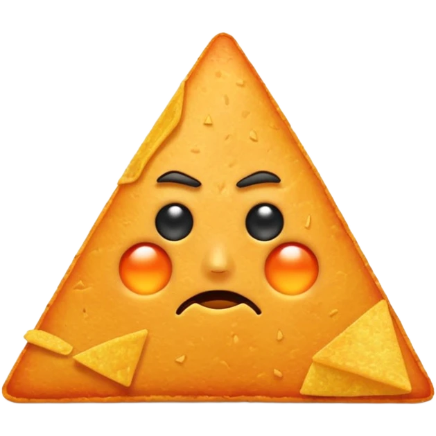 A doritos with sad face emoji