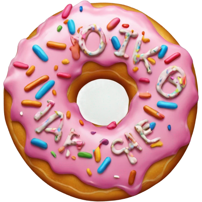 Donut that says take care emoji