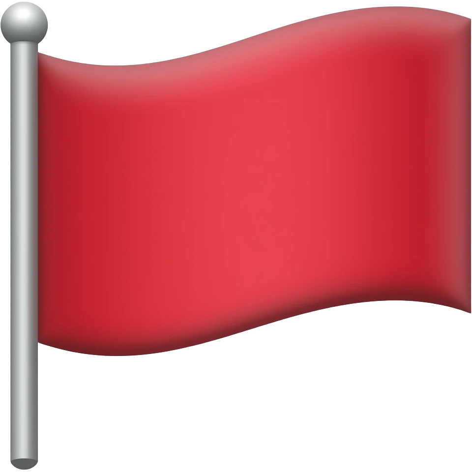 Red flag alert emoji