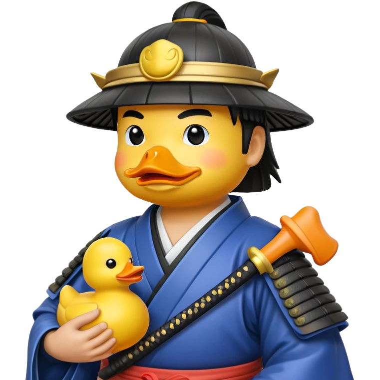 Samurai with rubber duck emoji