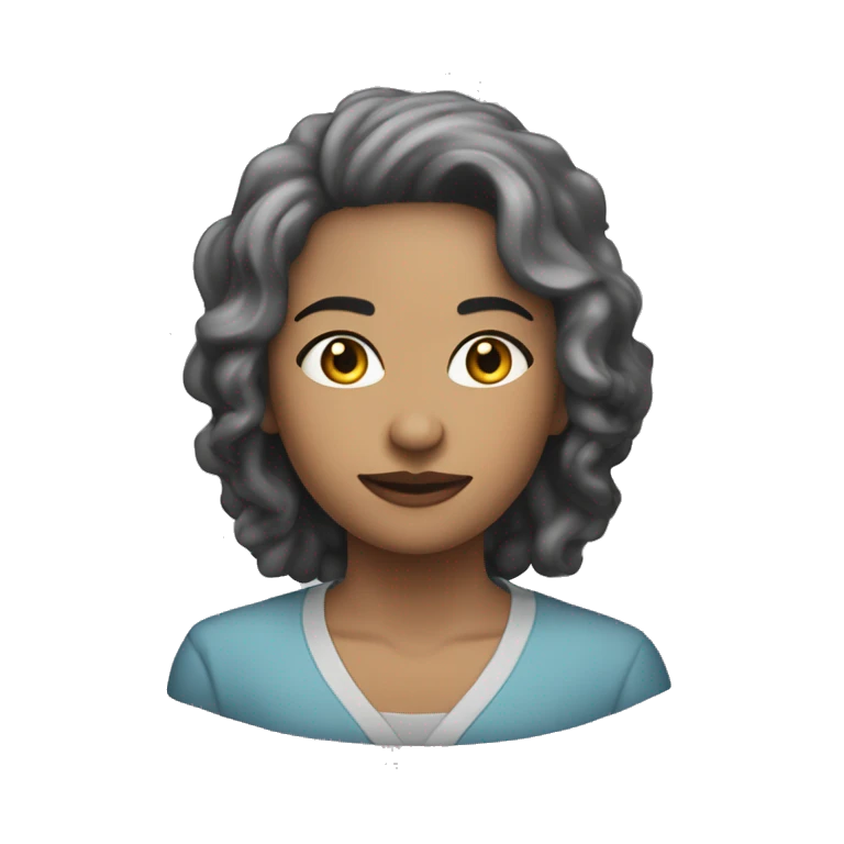 Красивая девушка с￼ красивыми волосами  emoji