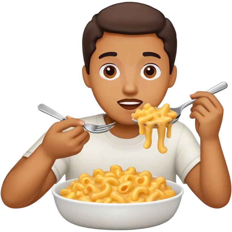 Eating Mac in cheese  emoji